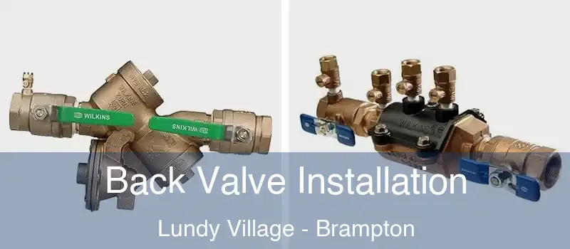  Back Valve Installation Lundy Village - Brampton