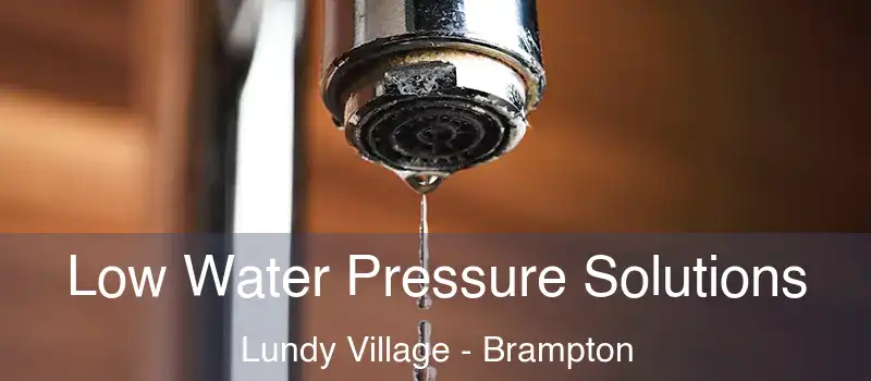  Low Water Pressure Solutions Lundy Village - Brampton