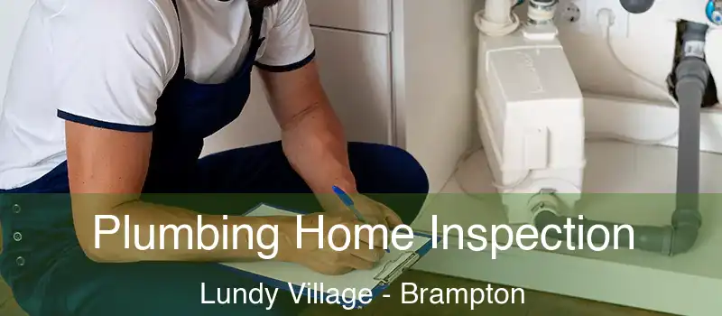  Plumbing Home Inspection Lundy Village - Brampton
