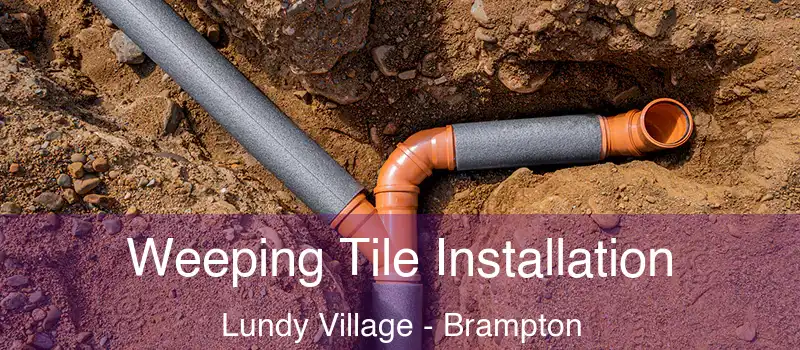  Weeping Tile Installation Lundy Village - Brampton